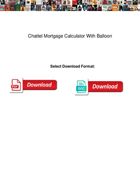 chattel loan calculator|chattel mortgage calculator with balloon.